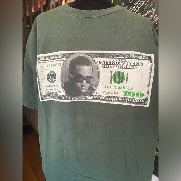 VTG 95’ Puff Daddy “It’s all about the Benjamin’s” double sided Tee Shirt. Rare. - Picture 5 of 10